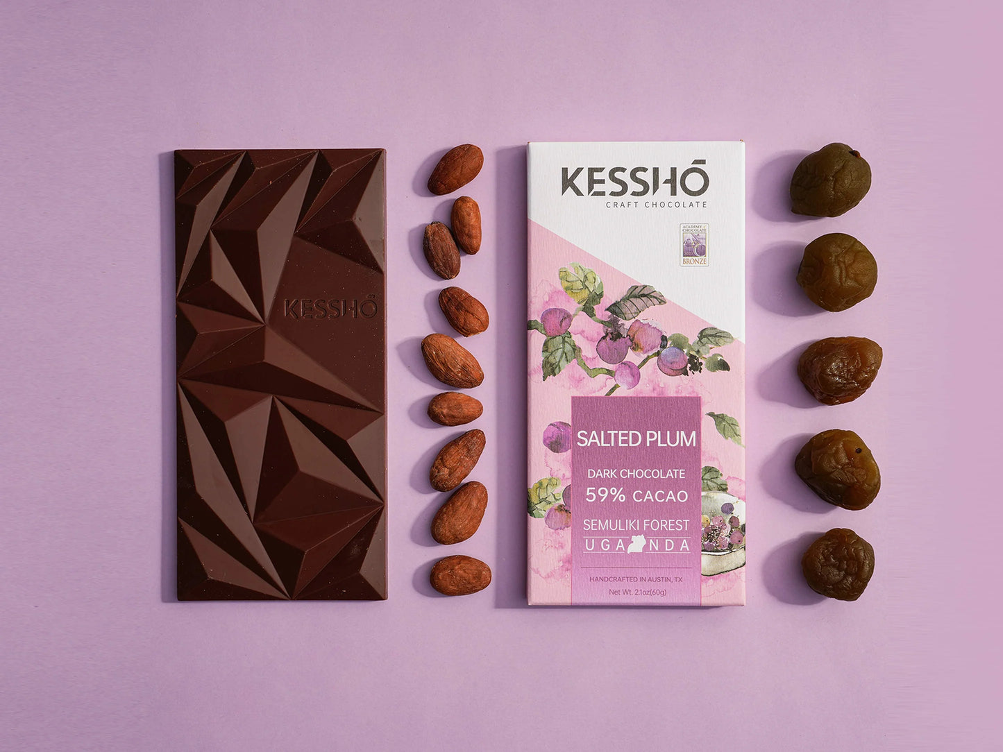 KESSHŌ Salted Plum Chocolate Bar