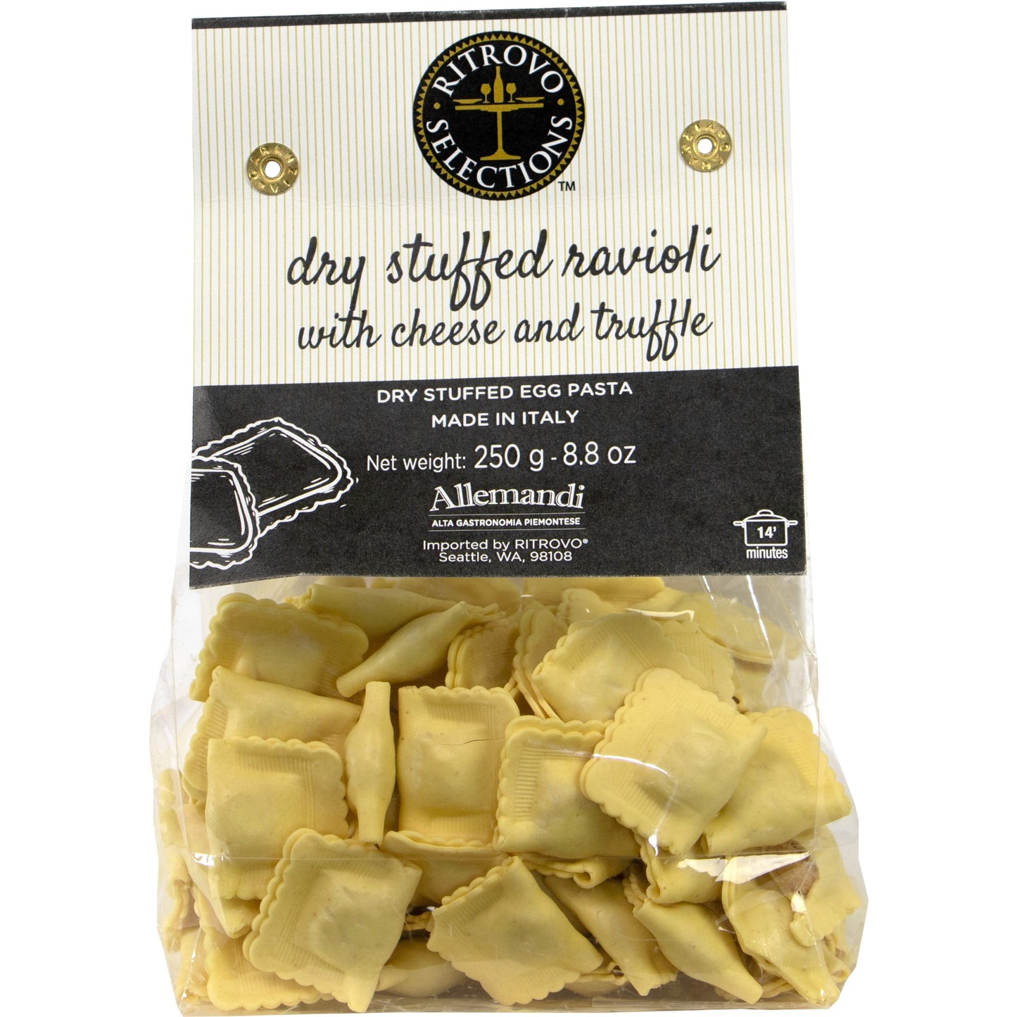 Allemandi Pasta Raviolini with Truffle and Cheese