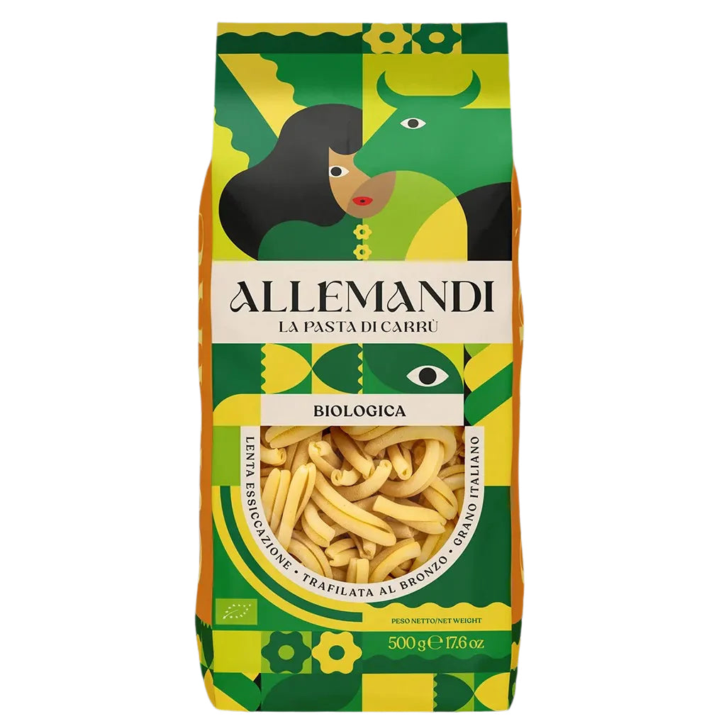 Allemandi Organic Caserrece Pasta, Durum Wheat
