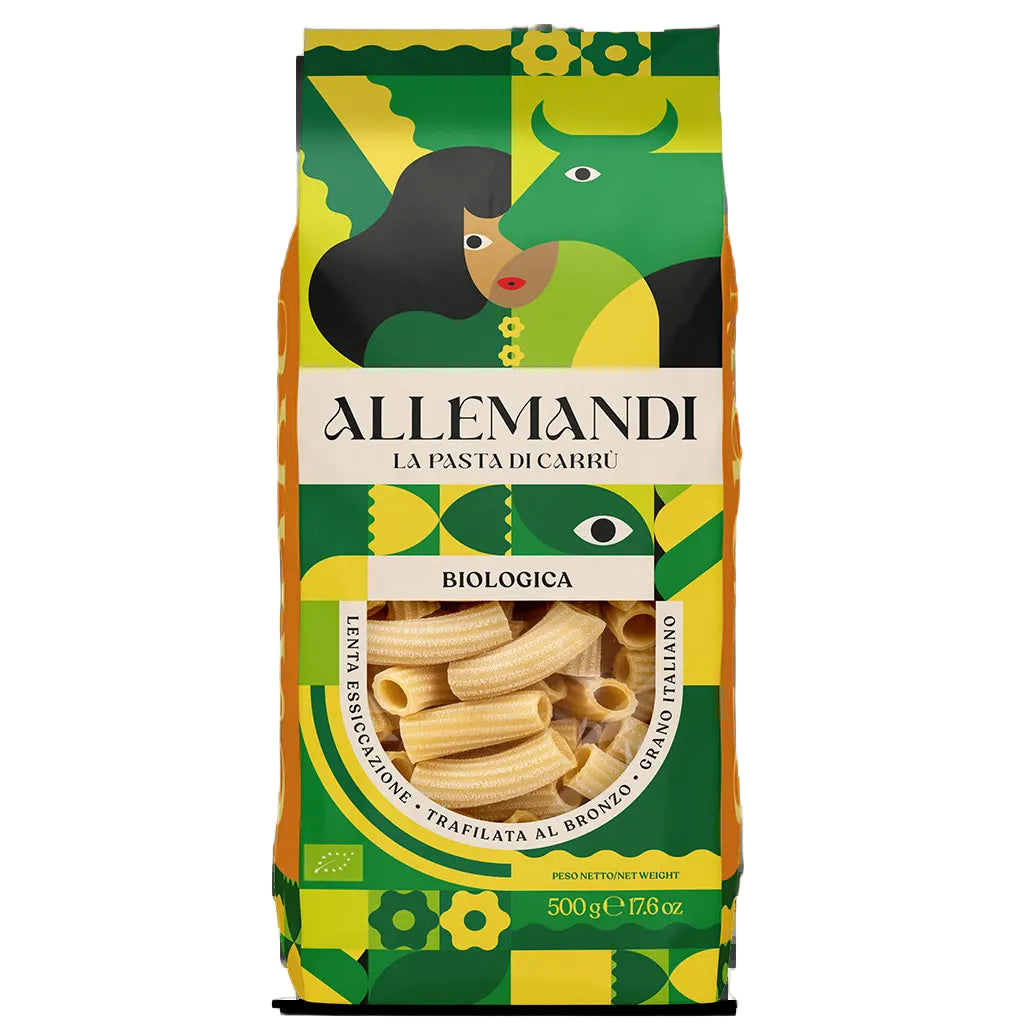 Allemandi Pasta, Organic Rigatoni Pasta, Durum Wheat