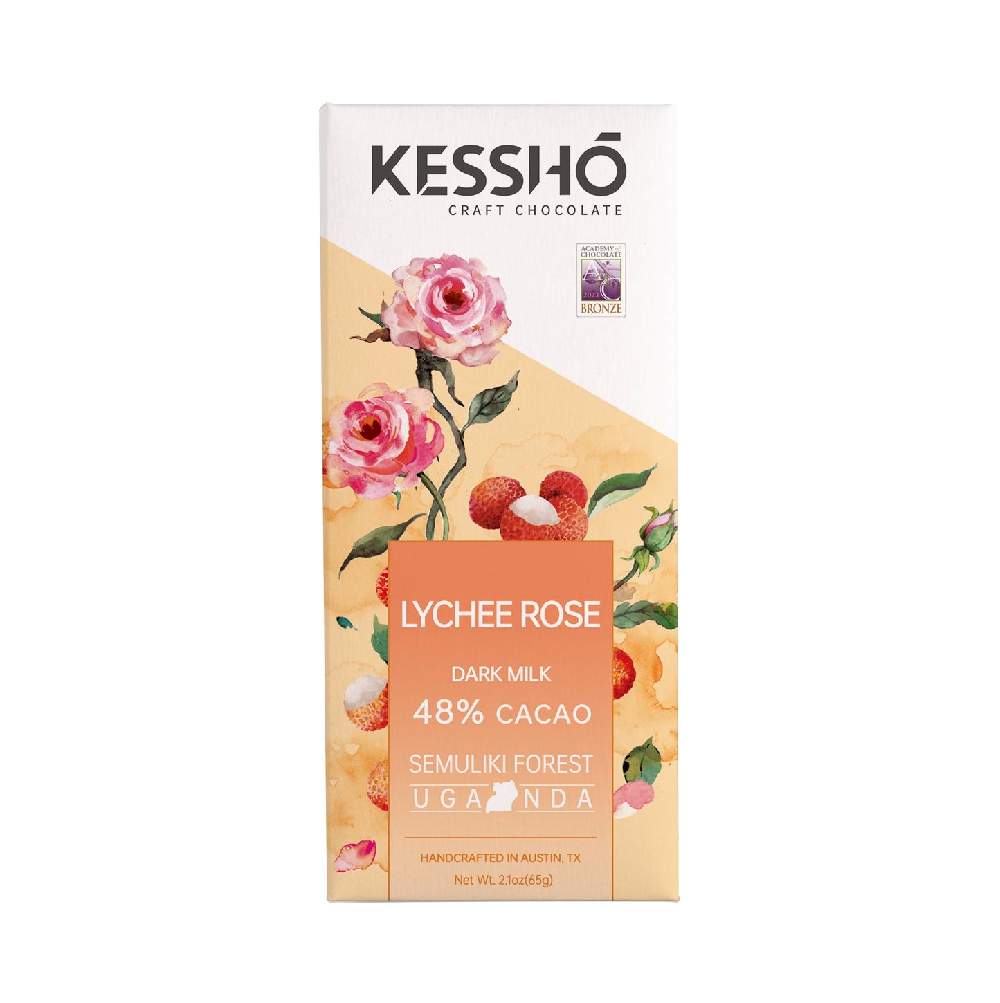 KESSHŌ Lychee Rose Chocolate Bar