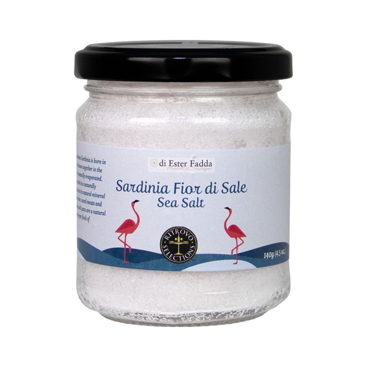 Ester Fadda Sardinian Fior di Sale Sea Salt 140g Jar