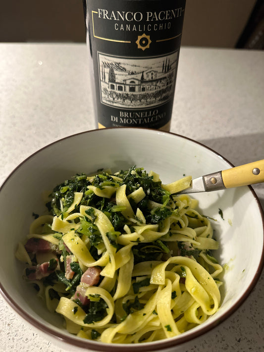 Kale Ragu over Allemandi Tagliatelle