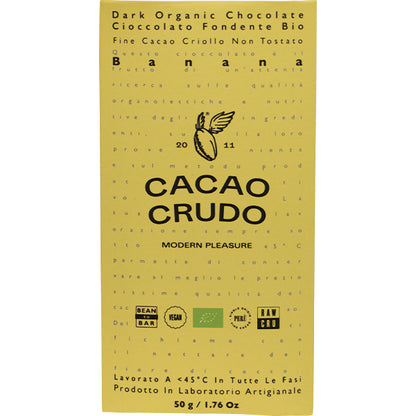 Cacao Crudo 68% Dark Raw Cacao Bar with Banana