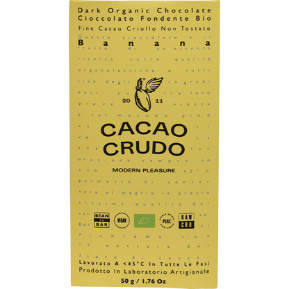 Cacao Crudo 68% Dark Raw Cacao Bar with Banana