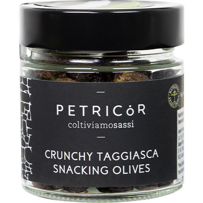 Petricor Croccante Olives - 100% Taggiasca Crunchy Snacking Olives