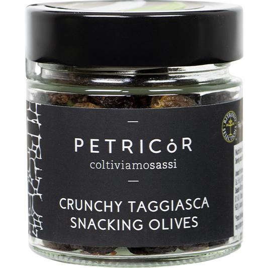 Petricor Croccante Olives - 100% Taggiasca Crunchy Snacking Olives