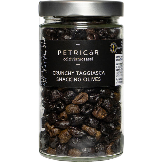 Petricor Croccante Olives - 100% Taggiasca Crunchy Snacking Olives - Bulk