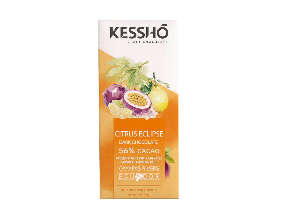KESSHŌ Citrus Eclipse 56% Dark Chocolate Bar