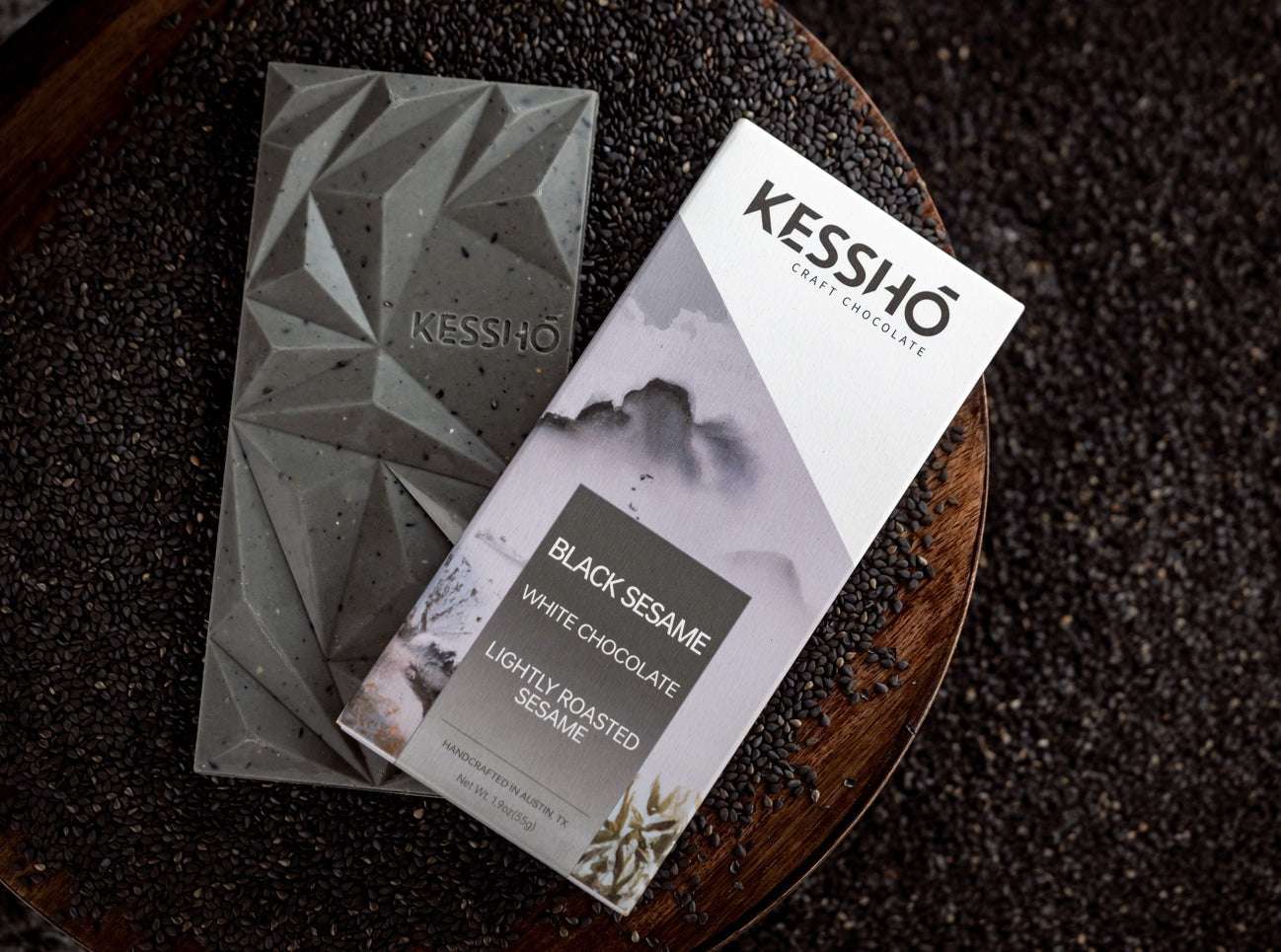 KESSHŌ Black Sesame White Chocolate Bar