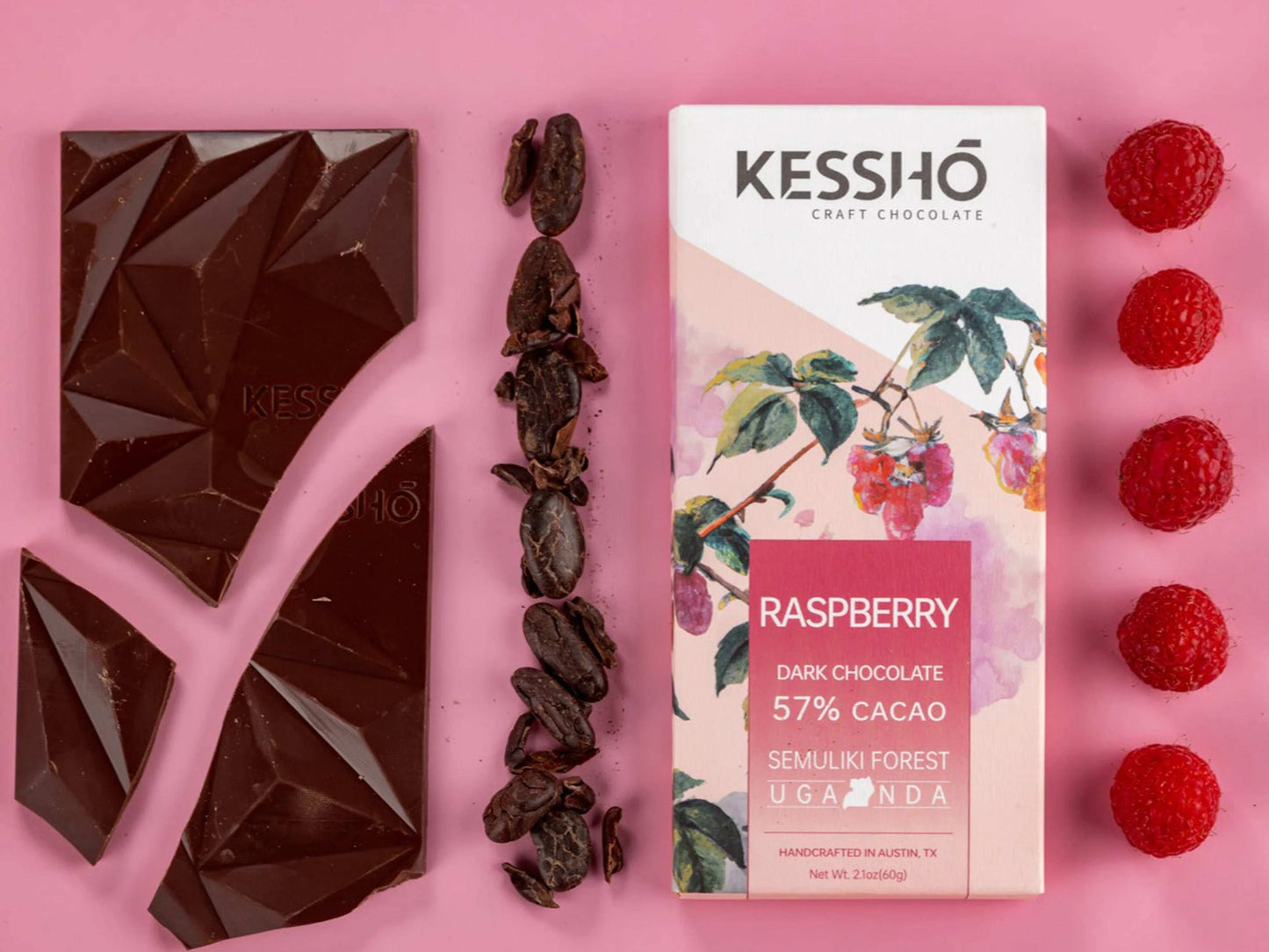 KESSHŌ Raspberry Dark Chocolate Bar