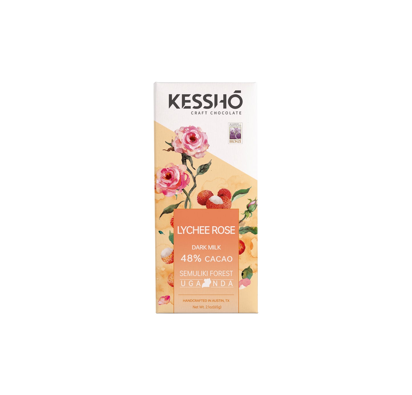 KESSHŌ Lychee Rose Chocolate Bar