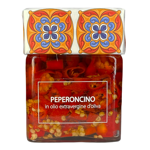 Tenuta Sant'Ilario Hot Pepper Chunks in Olive Oil with Ceramic Lid