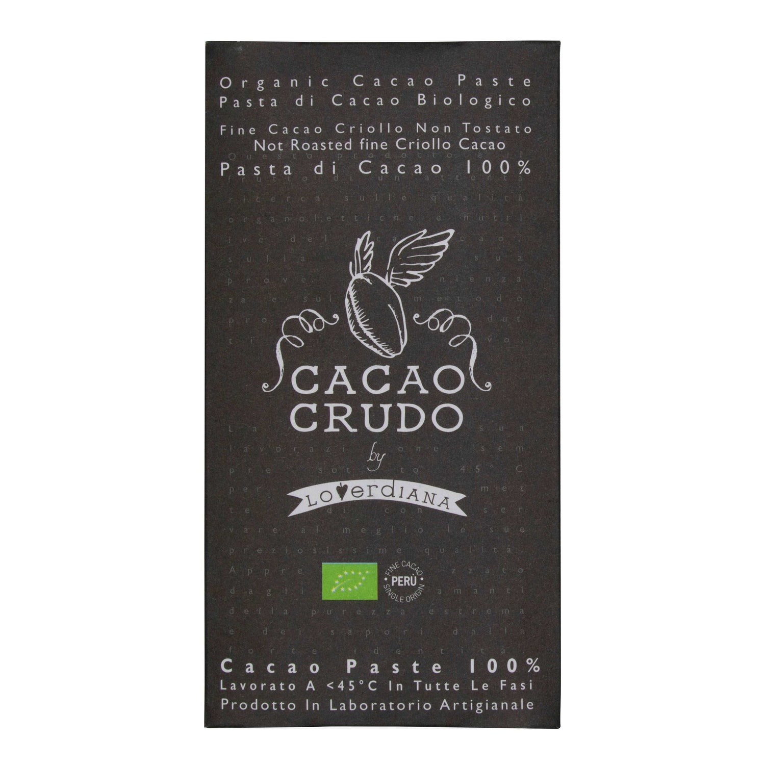 Cacao Crudo 100% Dark Raw Cacao Bar