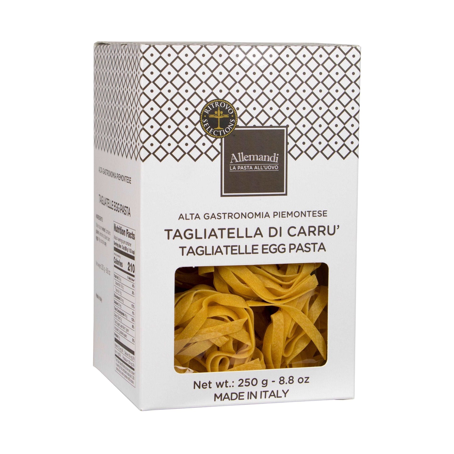 Allemandi Tagliatelle Nests, egg pasta with cage free eggs
