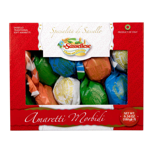 La Sassellese Soft Amaretti Cookies in Window Box