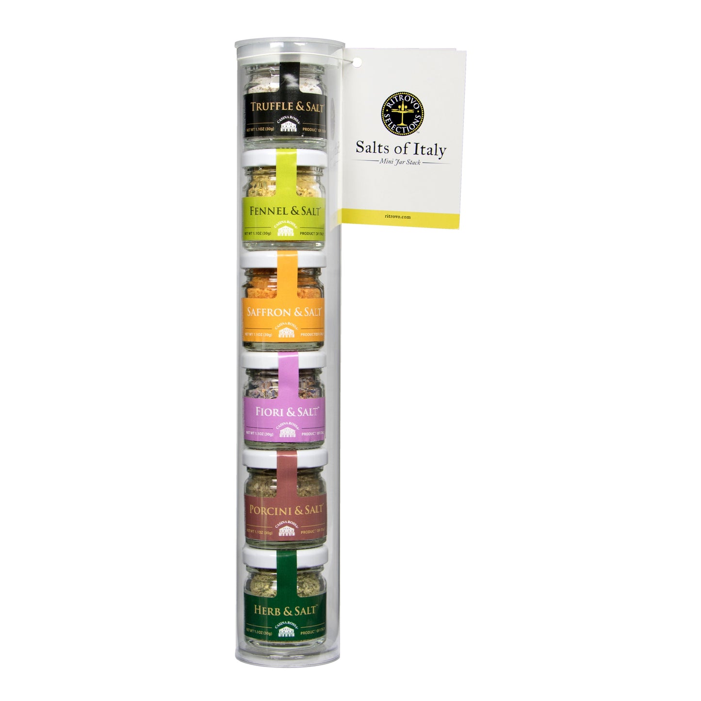 Casina Rossa Salt Stacks - 6 Mini Salt Jars in Gift Pack