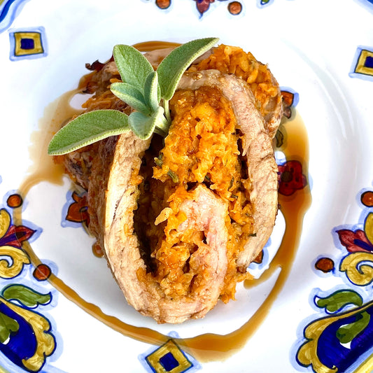 Stuffed Pork Tenderloin Altino Latino with Apple & Butternut Squash Filling