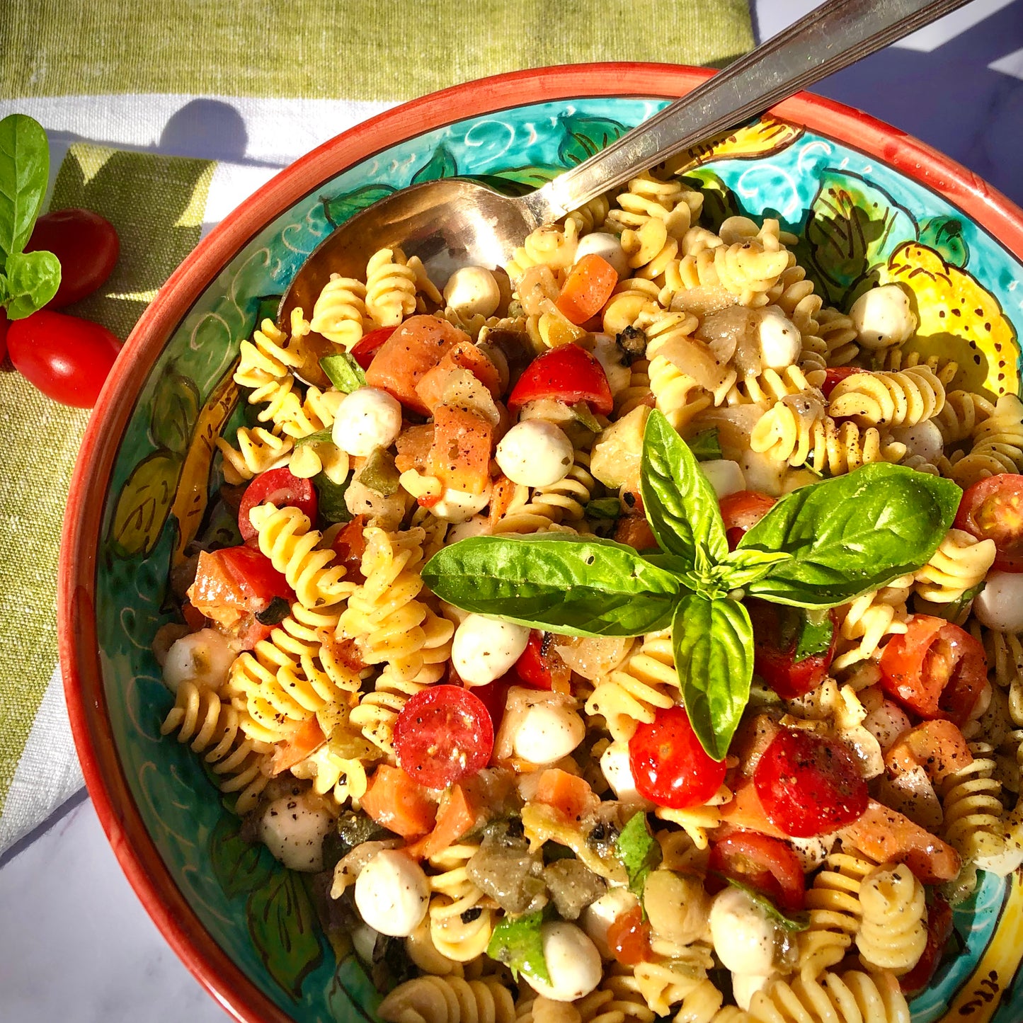 Gluten-Free Chickpea Pasta Salad with Grilled Vegetables