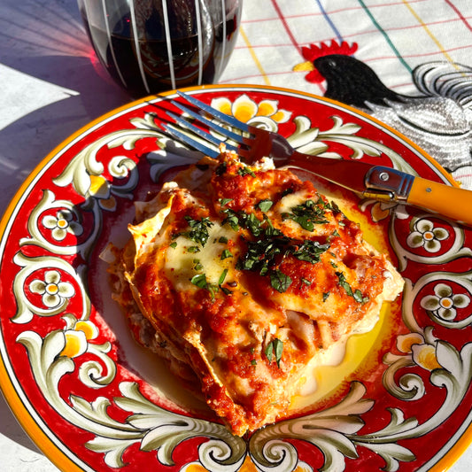 Pane Carasau Lasagne with Abruzzese Sauce